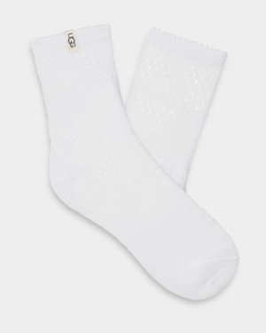 Ugg Adabella Quarter Women's Socks White | RISMLQX-48