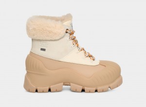 Ugg Adiroam Hiker Women's Boots Khaki / White | CKLZBHY-10