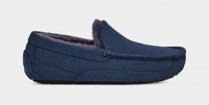 Ugg Ascot Men's Slippers Blue | KYQSAND-39