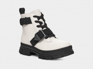 Ugg Ashton Lace Up Women's Boots White | VASHDMB-94