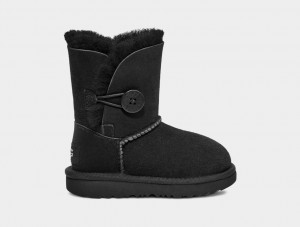 Ugg Bailey Button II Kids' Boots Black | EVMXCOS-51