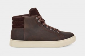 Ugg Baysider High Weather Men's Sneakers Brown | GFASBUO-57