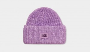Ugg Chunky Plush Cuff Women's Beanie Purple | RJIOLCB-09