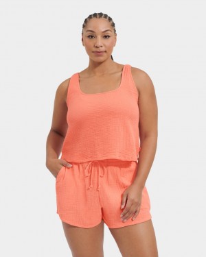 Ugg Cinthia Women's Tops Coral | DEHWMBC-26