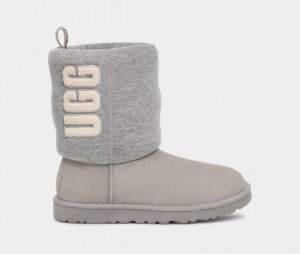 Ugg Classic Fur Jersey Cozy Women's Boots Grey | RAOMGEF-83