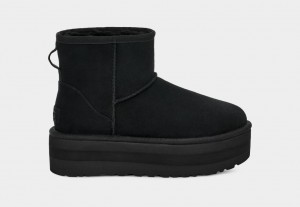 Ugg Classic Mini Women's Platform Boots Black | PIJEHFS-04