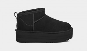 Ugg Classic Ultra Mini Women's Platform Boots Black | TKVLBHF-78