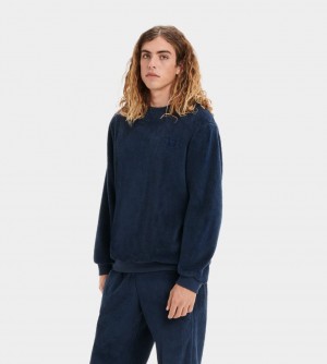 Ugg Coby Pullover Men's Sweatshirt Navy | HXROTAU-37