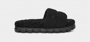Ugg Cozetta Curly Women's Slides Black | GHNMKZQ-59