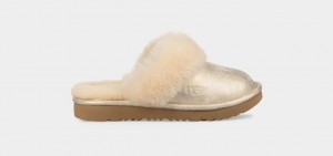 Ugg Cozy II Metallic Kids' Slippers Gold | SKOBZJT-18