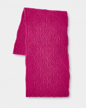 Ugg Desmond Cable Knit Women's Scarves Red | KRFBSLA-21
