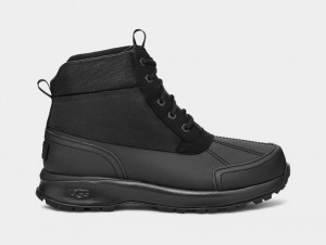 Ugg Emmett Duck Men's Boots Black | YQNJZBH-80