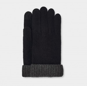 Ugg Evander Knit Men's Gloves Black / Grey | KNSVYGB-20