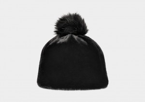 Ugg Faux Fur W Pom Women's Beanie Black | TCDFKLE-34