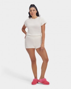 Ugg Finola Women's Shorts Cream | GLIEUHQ-25