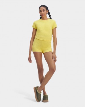 Ugg Finola Women's Shorts Yellow | OZLKXTF-58