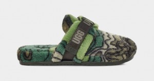 Ugg Fluff It Calio Men's Slippers Green | LIMFXUY-80