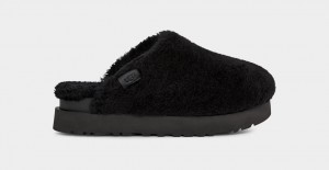 Ugg Fuzz Sugar Women's Moccasins Black | YEHJIVN-89