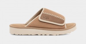 Ugg Goldencoast Men's Slides Brown | PMUHJEN-64