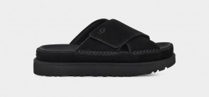 Ugg Goldenstar Cross Women's Slides Black | OMTAGJU-24