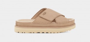 Ugg Goldenstar Cross Women's Slides Brown | UBJIRCN-51