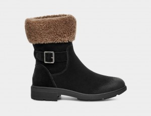 Ugg Harrison Cuff Women's Boots Black | LZVRDFK-91