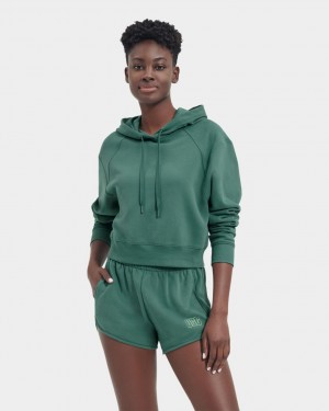 Ugg Helene Women's Hoodie Green | VNQLWCF-10