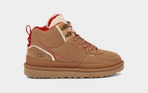 Ugg Highland Hi Heritage Suede Women's Sneakers Brown / Red | PMLDSBE-68