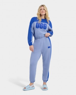 Ugg Jayleen Blocked Women's Sweatpants Blue | YPQSOLG-89