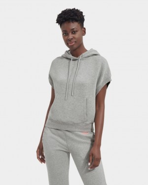 Ugg Jessikah Sleeveless Women's Hoodie Grey | VCZKIGL-53