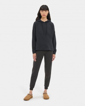 Ugg Kyree Micro Terry Women's Hoodie Black | LWFVPXK-59