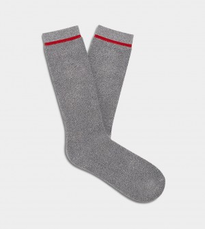 Ugg Kyro Cozy Crew Men's Socks Grey | SDGBFZC-93