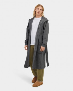 Ugg Leeland Robe Men's Sleepwear Grey | BSWHKOJ-57