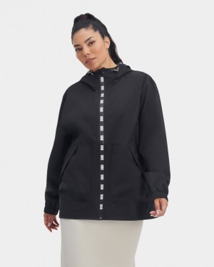 Ugg Lianne Rain Women's Jackets Black | ECPAHBK-63