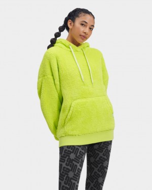 Ugg Loyra Sherpa Women's Hoodie Green | KCWUEFT-64