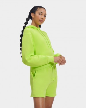 Ugg Mallory Cropped Women's Hoodie Green | JWNFYIT-03