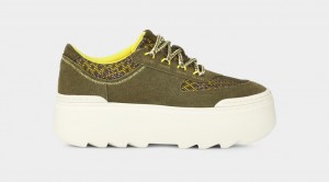 Ugg Marin Mega Lace Heritage Braid Women's Sneakers Olive | VUMZWBF-05