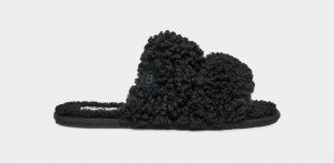 Ugg Maxi Curly Scuffetta Women's Slippers Black | AWCVIDN-72