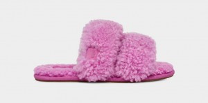 Ugg Maxi Curly Scuffetta Women's Slippers Purple | OAKZFRI-27
