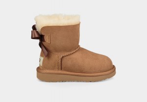 Ugg Mini Bailey Bow II Kids' Boots Brown | YJDQEXS-53