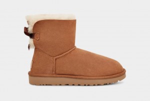 Ugg Mini Bailey Bow II Women's Boots Brown | ZKSDHPC-67