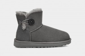 Ugg Mini Bailey Button II Women's Boots Grey | YUIFOCH-28