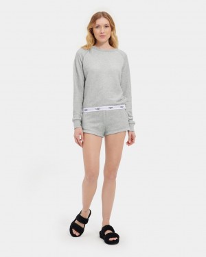 Ugg Nena Crewneck Women's Sweatshirt Grey | ETXHKQS-86