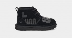 Ugg Neumel II Scatter Graphic Kids' Boots Black | QBDEYGS-40