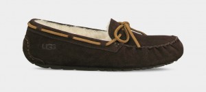 Ugg Olsen Men's Moccasins Chocolate | PDWEMXB-47