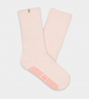 Ugg Paityn Cozy Gripper Crew Women's Socks Cream | QWTNMDA-90