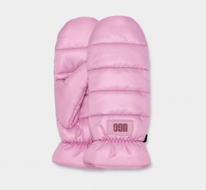 Ugg Puff Yeah All Weather Mitten Women's Gloves Rose | GSWLMUQ-09