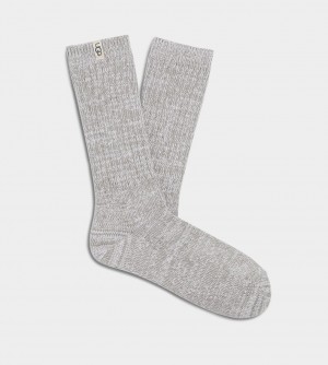 Ugg Rib Knit Slouchy Crew Women's Socks Grey | IFLHGBR-52