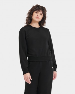 Ugg Seleste Micro Terry Women's Sweatshirt Black | WHJIMNP-32