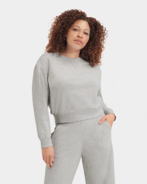 Ugg Seleste Micro Terry Women's Sweatshirt Grey | FAGHLBU-47